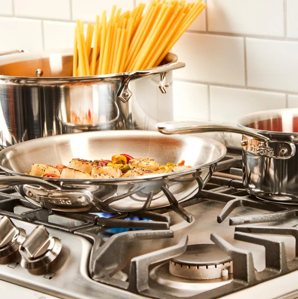 D3 Everyday Stainless 3-Ply Bonded Cookware, 5 Piece Set | All-Clad