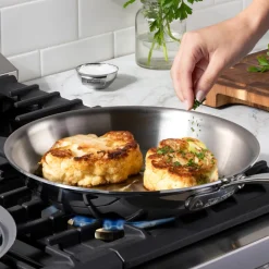 D3 Stainless Everyday 3-ply Bonded Cookware; Skillet with Lid; 10.5 inch