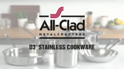 D3 Stainless 3-ply Cookware, 2 qt Sauce Pan With Lid | All-Clad