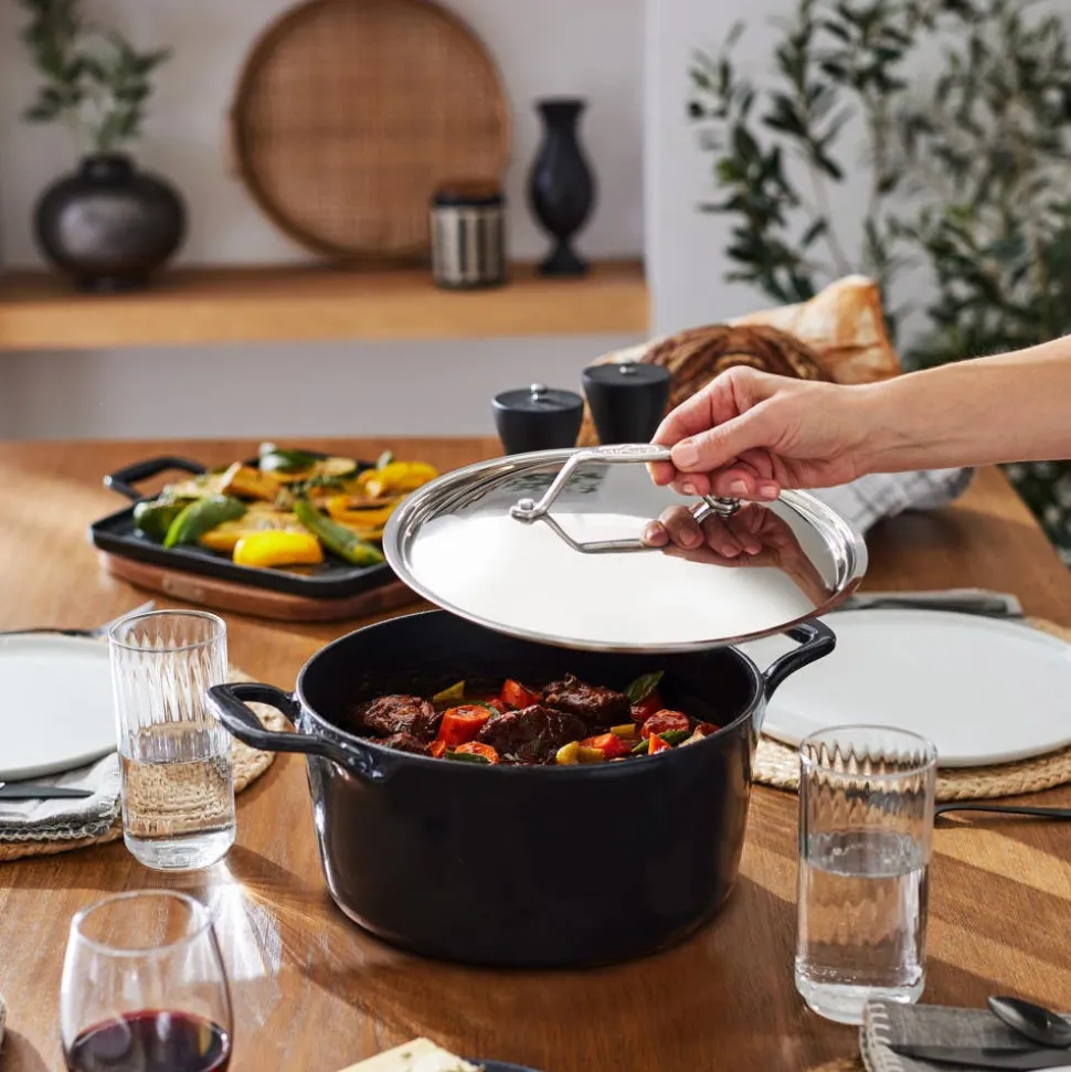 Enameled Cast Iron, Skillet with Lid, 12 Inch