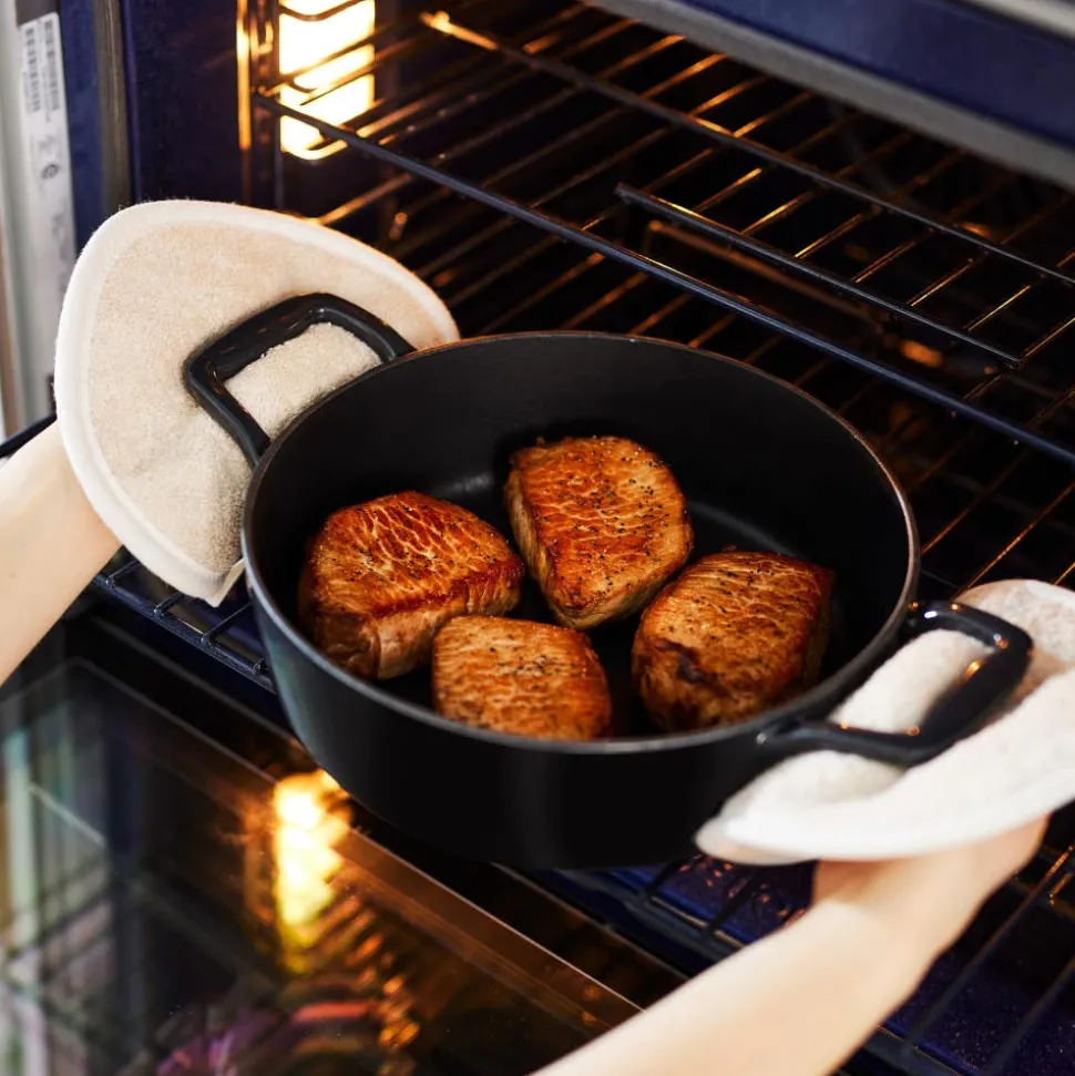 Enameled Cast Iron, Skillet with Lid, 12 Inch