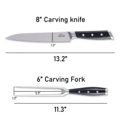 Forged Knives Carving Set, 8 inch Knife & 6 inch Fork | All-Clad