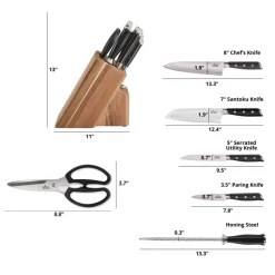 Forged Knives, Knife Block Set, 7 Piece | All-Clad