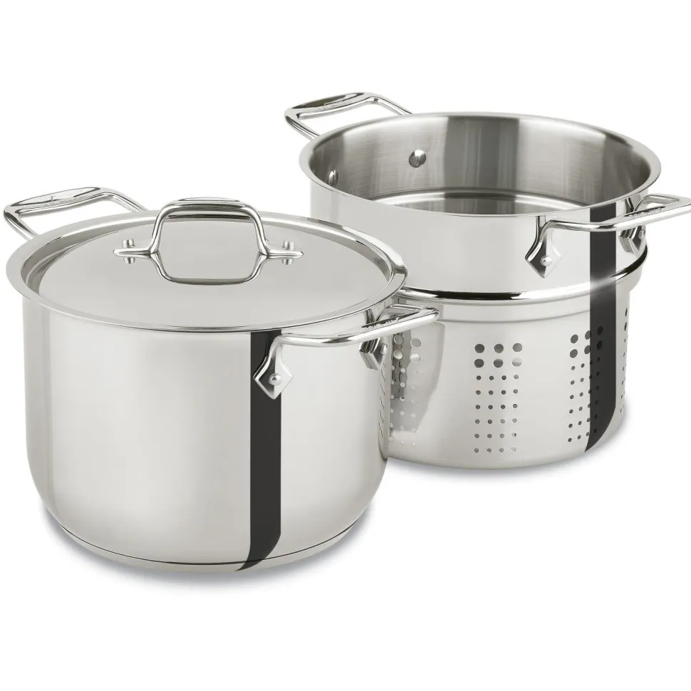 Gourmet Accessories, Pasta Pot with Perforated Insert and lid, 6 quart