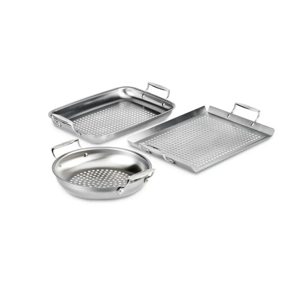 3-Piece Stainless Steel Outdoor Set / All-Clad BBQ Essentials